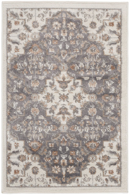 The Rug Corner Nourison Home Nourison Home - ELatteion Ivory/Green Area Rug ETN08