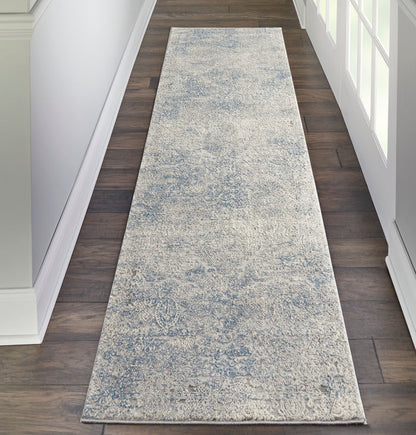 Nourison Home - Rustic Textures Ivory/Light Blue Area Rug Rust09