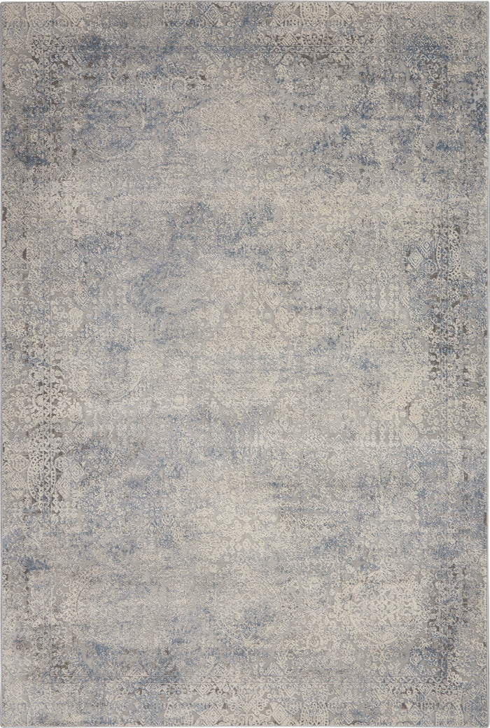 Nourison Home - Rustic Textures Ivory/Light Blue Area Rug Rust09