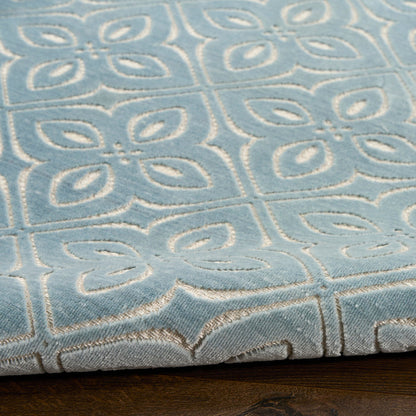 The Rug Corner Nourison Home Nourison Home - Washable Charm Blue/Ivory Area Rug WCH03