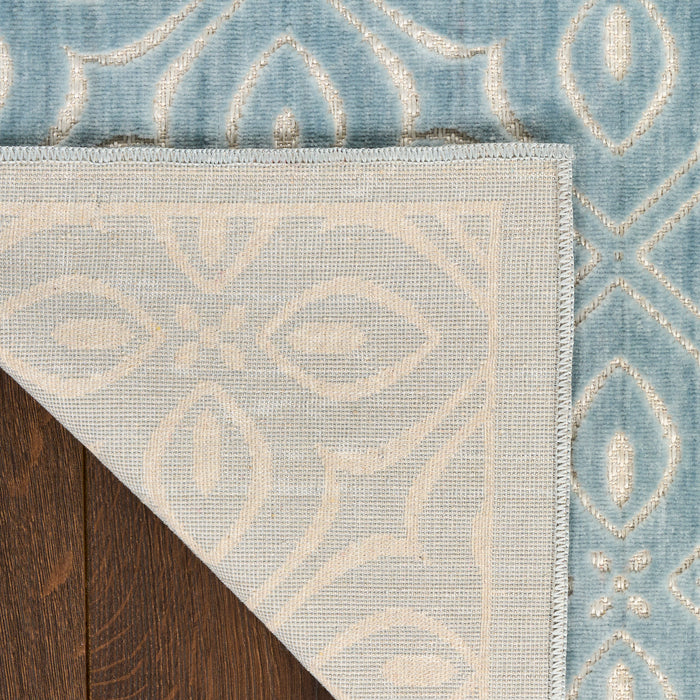 The Rug Corner Nourison Home Nourison Home - Washable Charm Blue/Ivory Area Rug WCH03