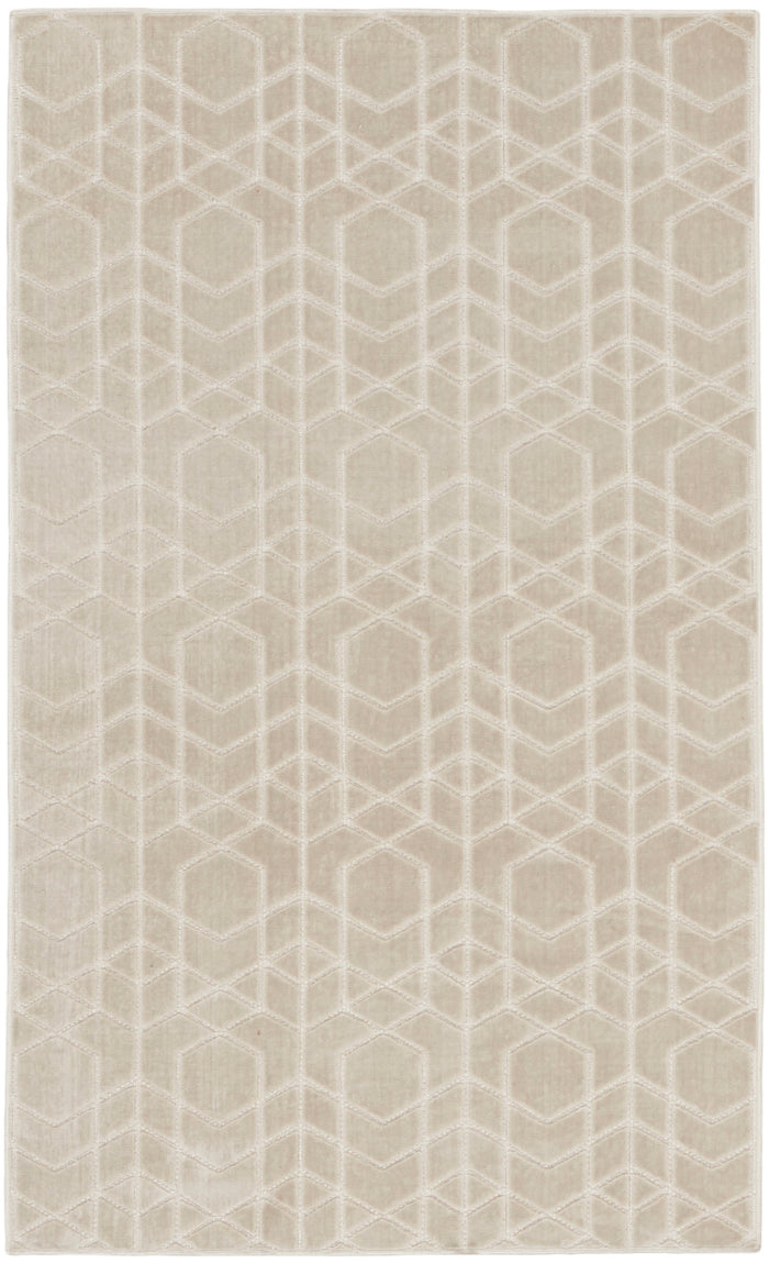 The Rug Corner Nourison Home Nourison Home - WAshable Charm Silver/Ivory Area Rug WCH01