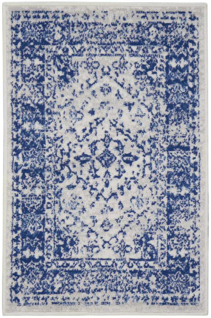 The Rug Corner Nourison Home Nourison Home - Whimsicle Ivory/Navy Area Rug WHS15