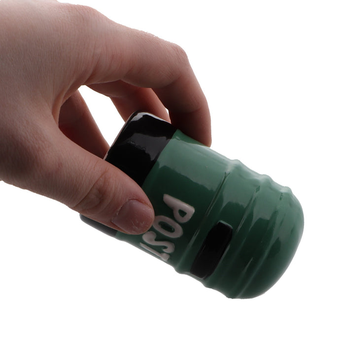 green salt and pepper shakers