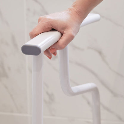 Alternative view of NRS Nuvo Open Back Toilet Frame, showing different angle or usage.