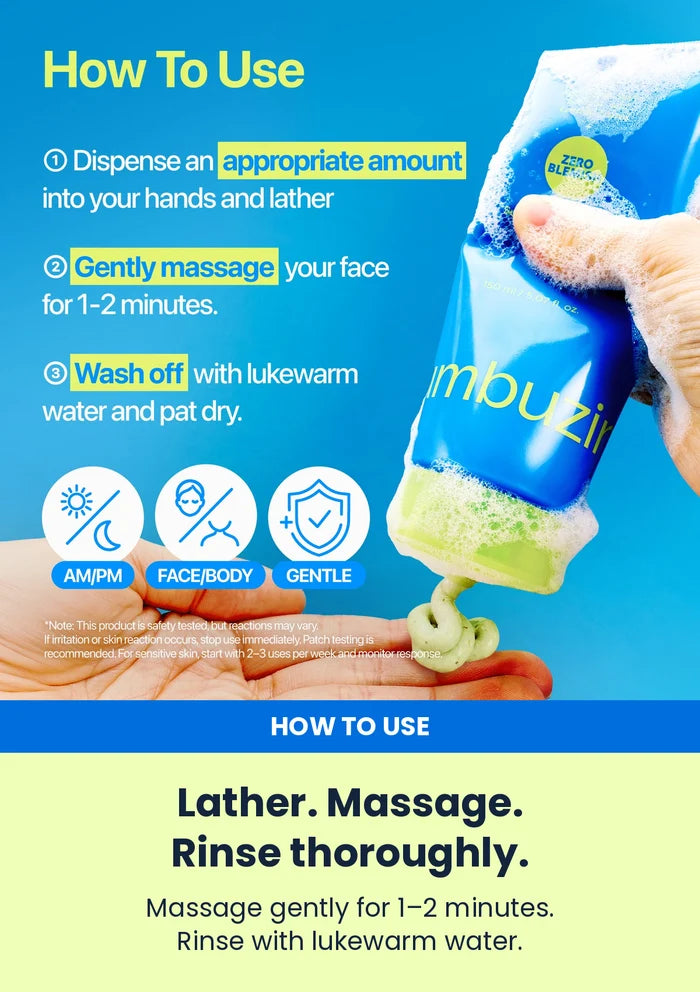 How to use Numbuzin No.0 sulfur cleansing foam