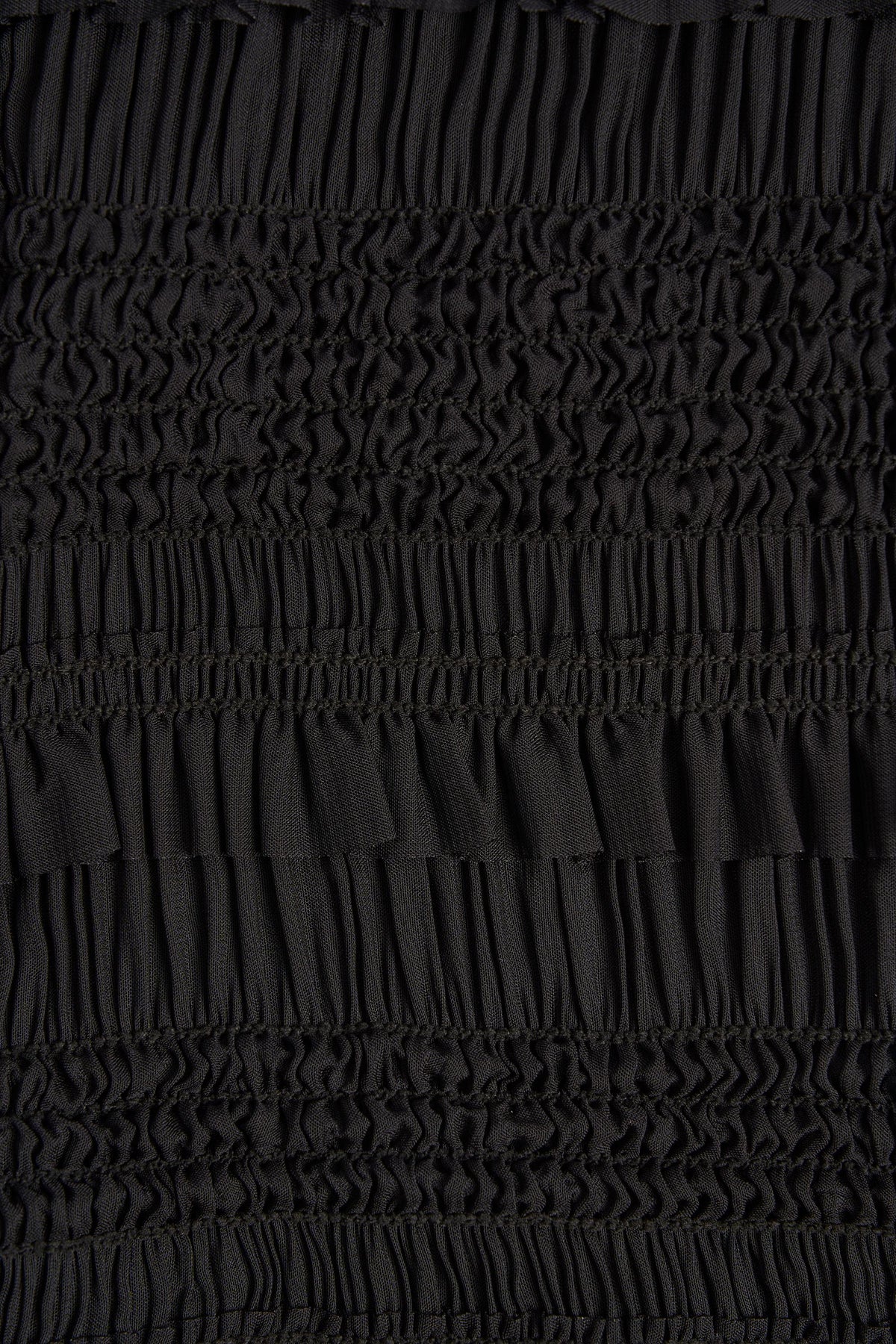 Ruffled Mid-Rise Shorts in Black