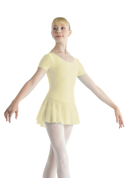 Ballet Rosa custom short sleeve dance dress in yellow