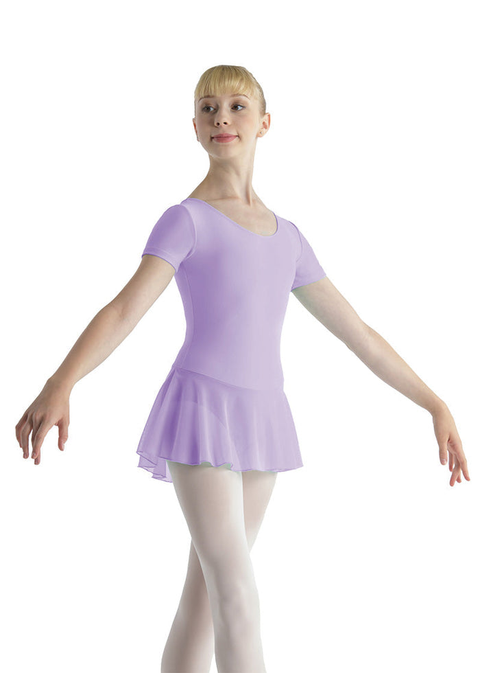 Ballet Rosa custom short sleeve dance dress in lilac