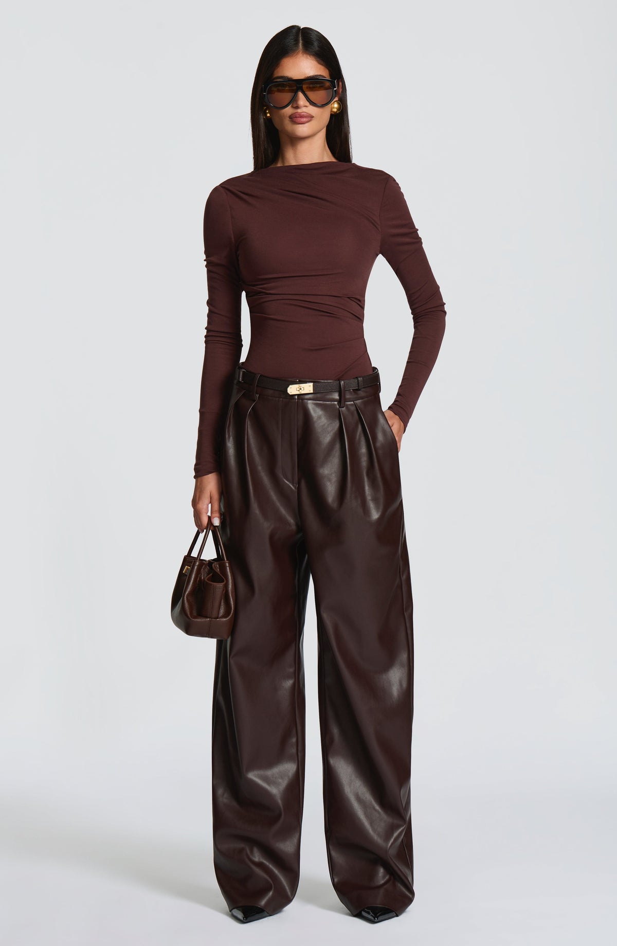 Pearson Bodysuit - Plum Brown
