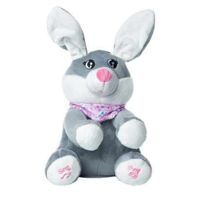 Gadget Gerbil Grey Peek A Boo Bunny Plush Toy