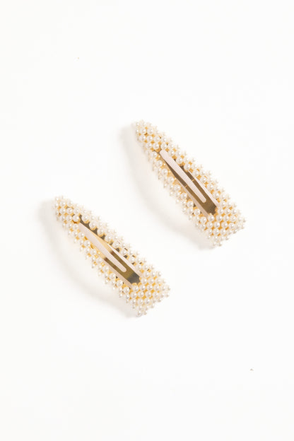Carmen Hair Clip Set - Pearl