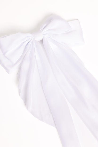 Grace Hair Bow - White