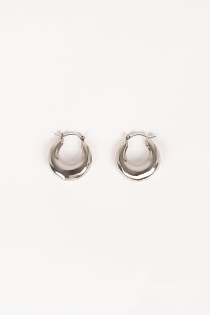 James Hoop Earrings - Silver