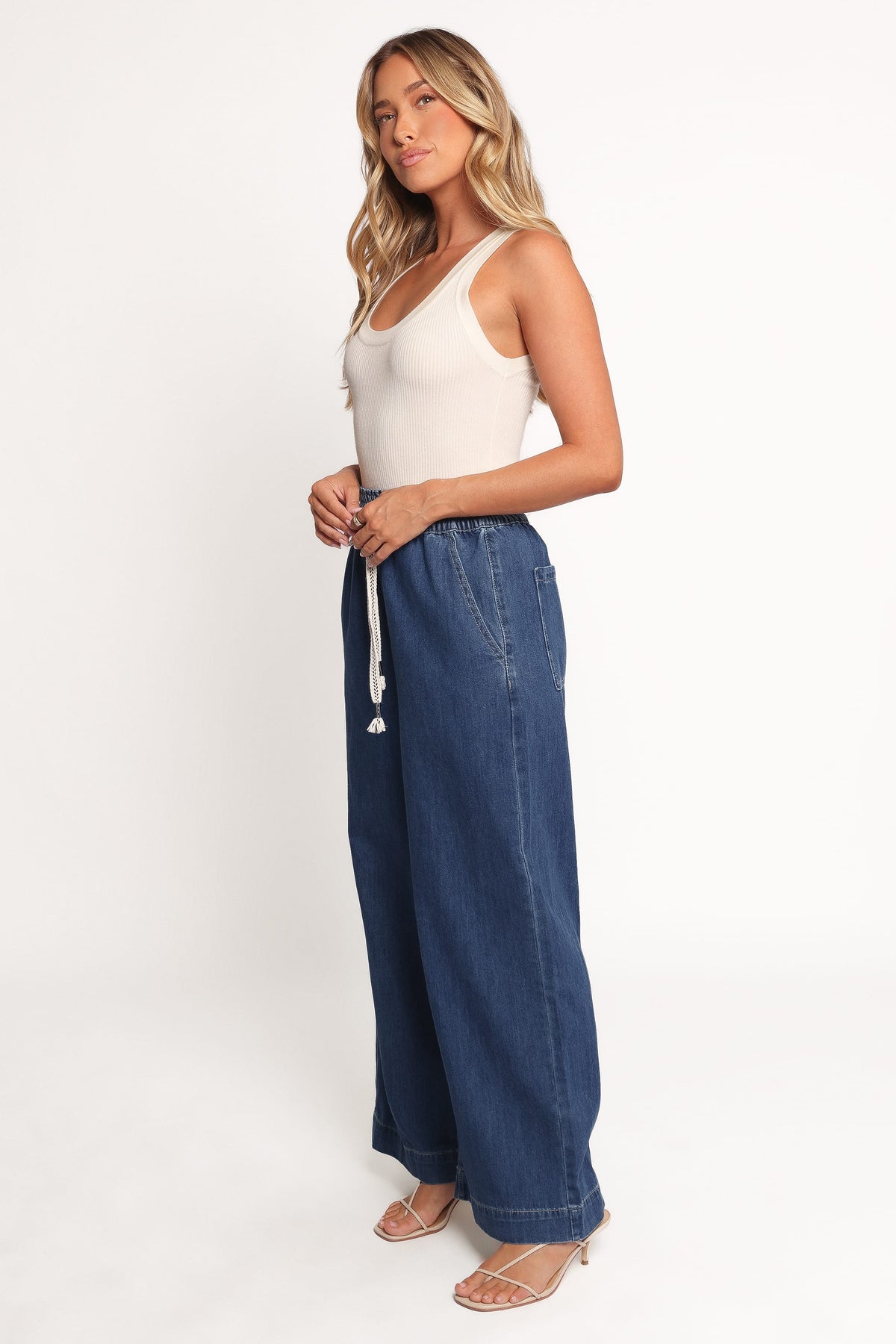 Jenni Wide Leg Pant - Denim