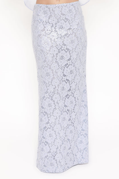 Jennings Lace Maxi Skirt - Blue Sequin
