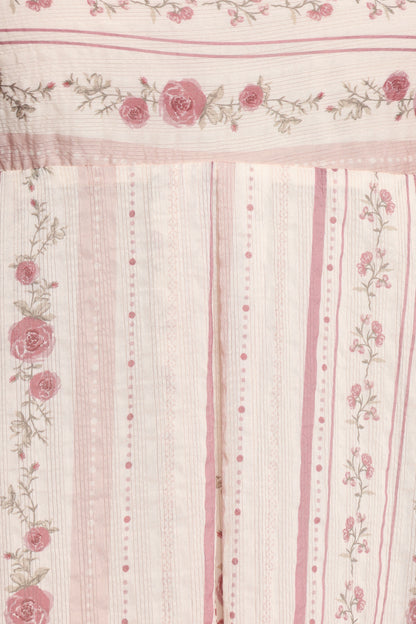 Amaris Maxi Dress - Ivory Mauve Floral