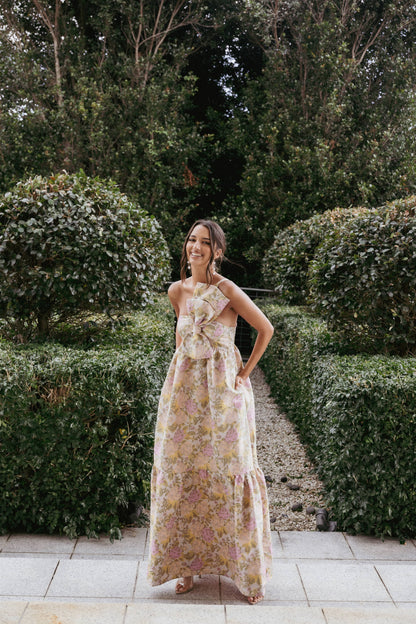 Betina Bow Front Maxi Dress - Multi Floral
