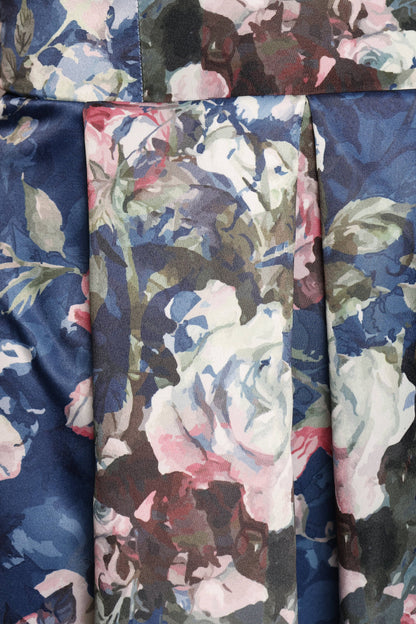 Darina Strapless Midi Dress - Midnight Floral