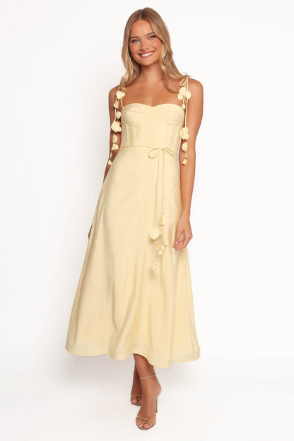 Della Midi Dress - Yellow