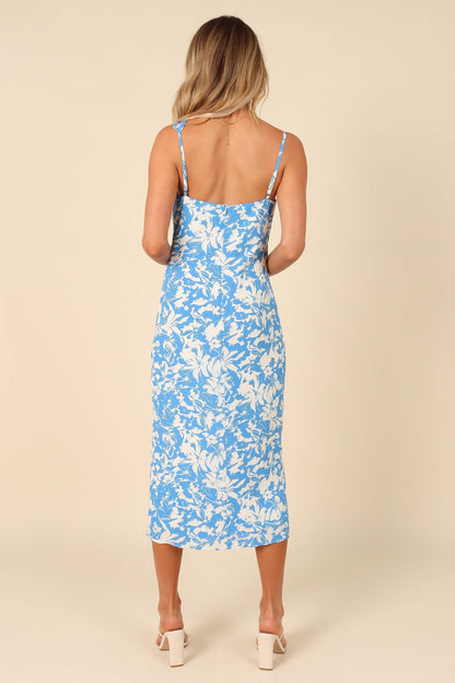 Elias Midi Dress - Blue Floral