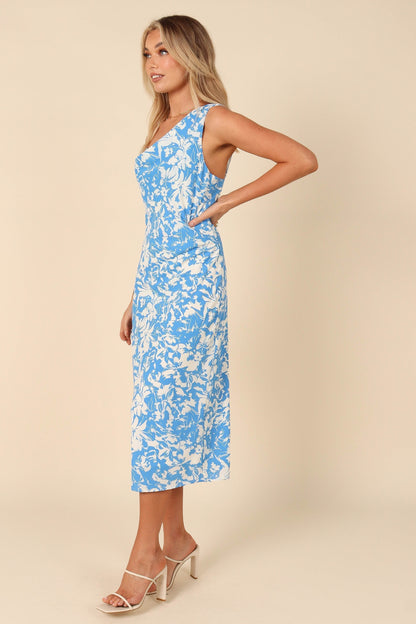Elias Midi Dress - Blue Floral