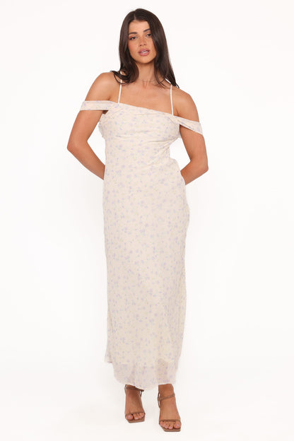 Elwood Midi Dress - Yellow Ditsy Floral