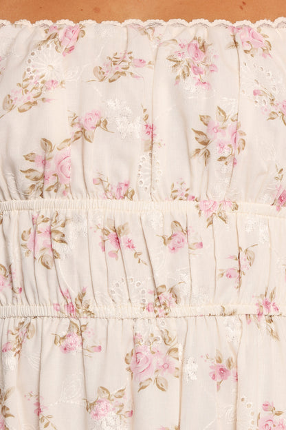 Eowyn Maxi Dress - Ivory Pink