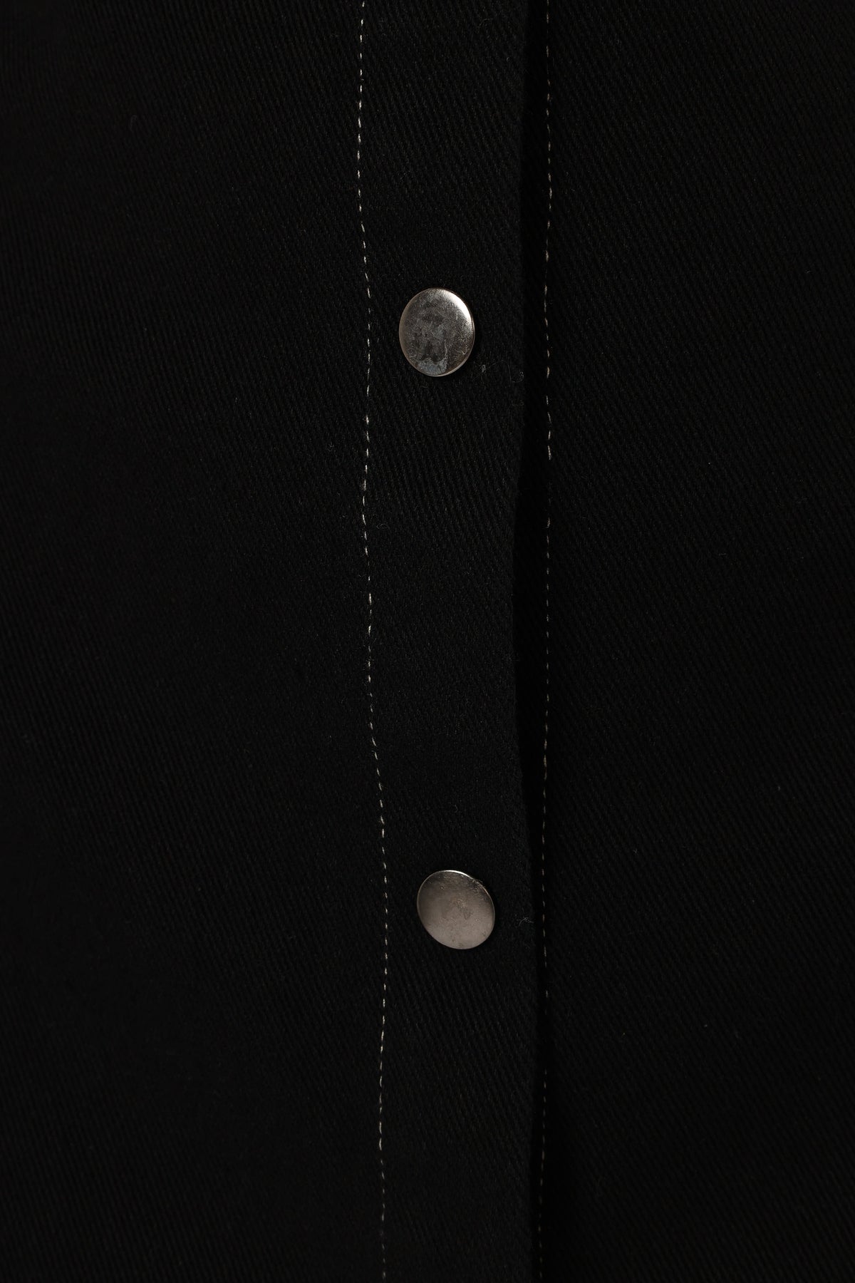 Hailey Denim Mini Dress - Black