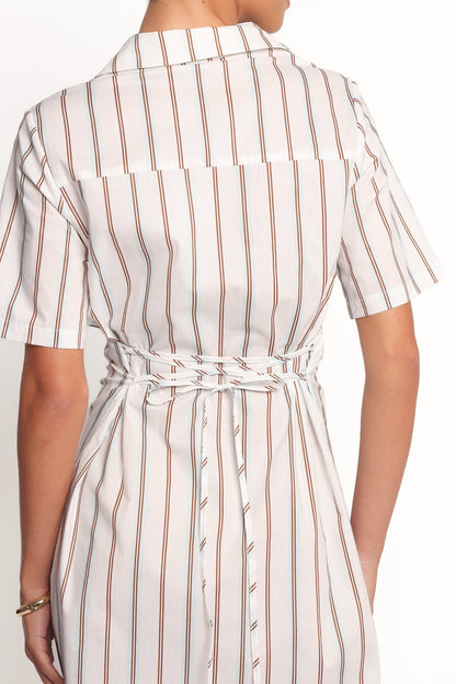 Hayes Mini Dress - Blue Stripe