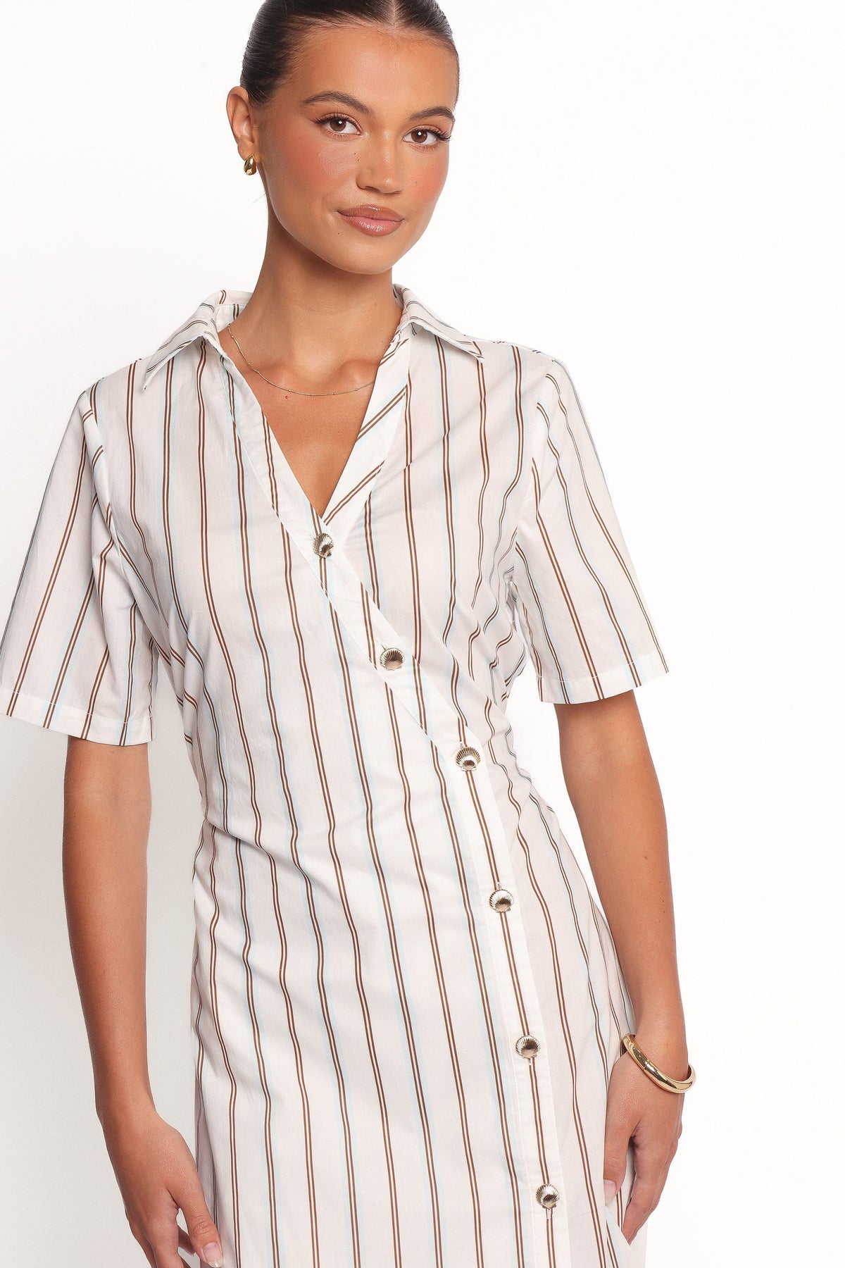 Hayes Mini Dress - Blue Stripe