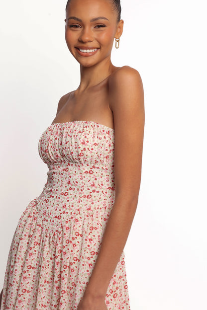 Jody Strapless Maxi Dress - Floral