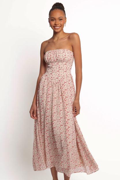 Jody Strapless Maxi Dress - Floral