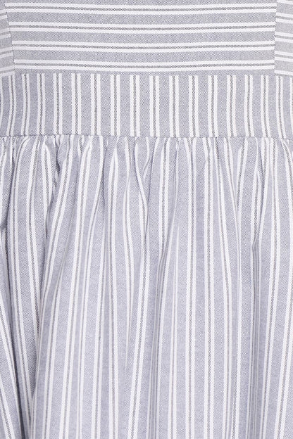 Johanna Midi Dress - Grey/White