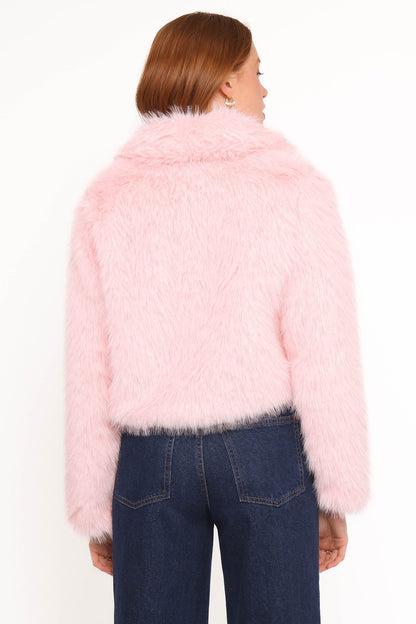 Bobbi Faux Fur Jacket - Pink
