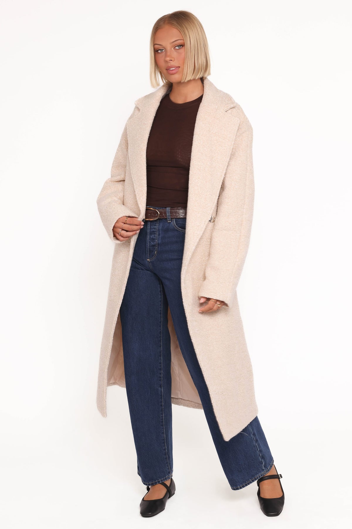 Goodie Shearling Coat - Cream