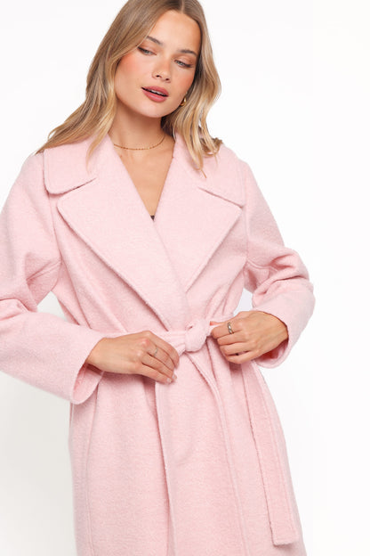 Jazzie Boucle Coat - Baby Pink