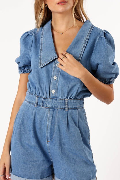 Harry Romper - Medium Denim