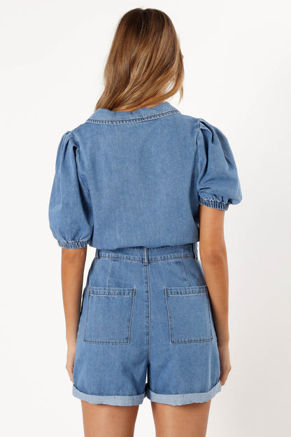 Harry Romper - Medium Denim