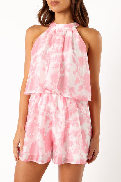 Isabelle Romper - Pink Floral