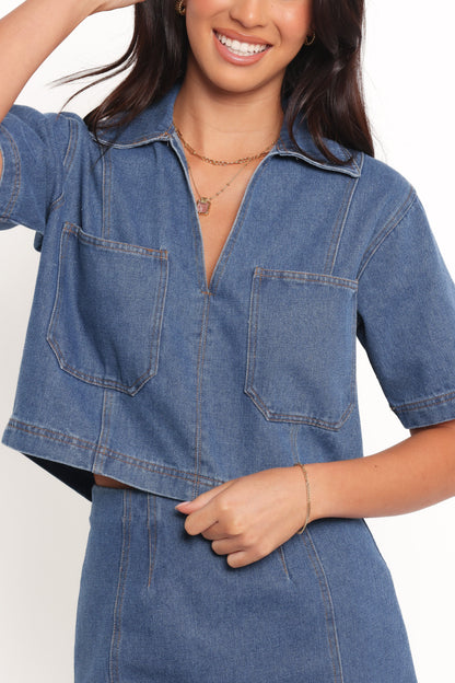 Cera Two Piece Set - Medium Denim