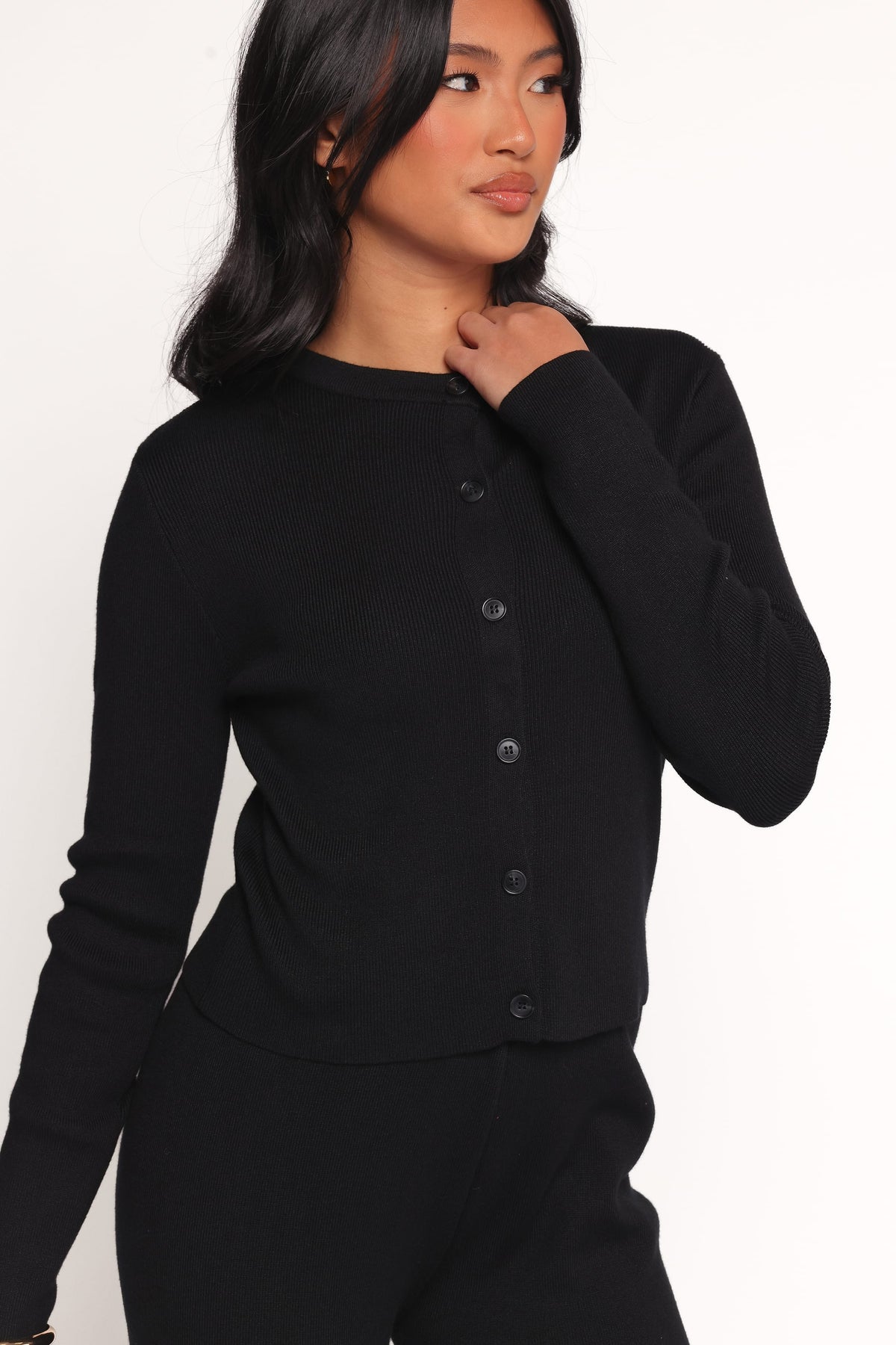 Elliot Knitted Pant Set - Black