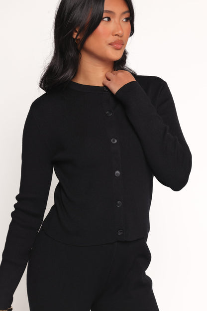Elliot Knitted Pant Set - Black