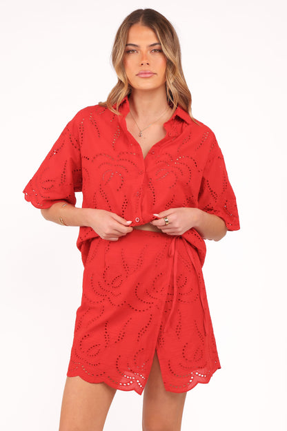 Gallie Skirt Set - Red