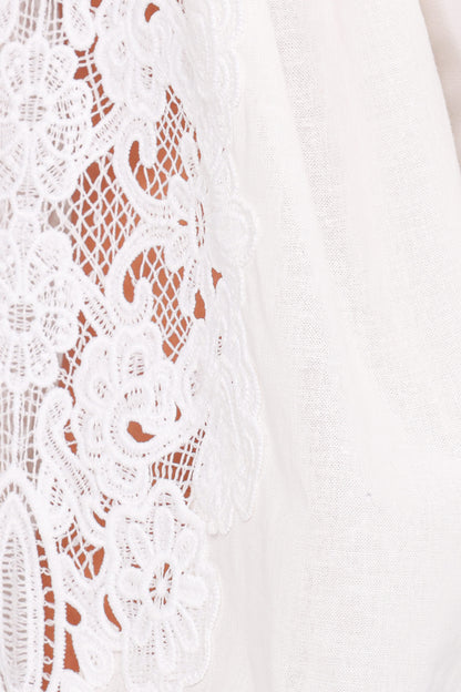 Angelica Long Sleeve Top - White