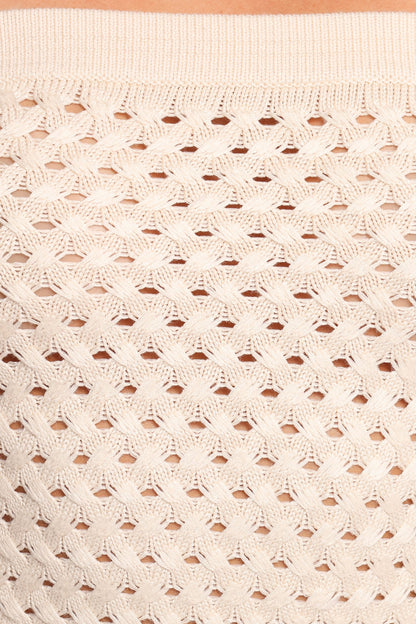 Fonte Strapless Knit Top - Cream