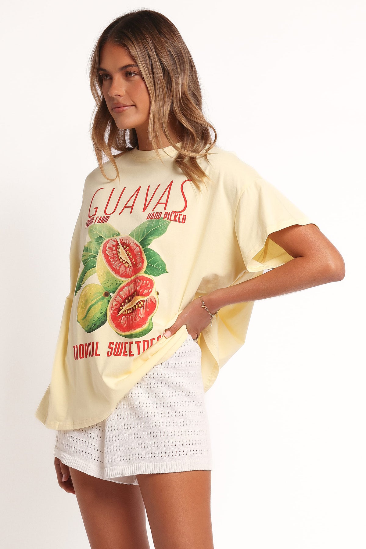 Guavas Graphic Tee - Pale Yellow
