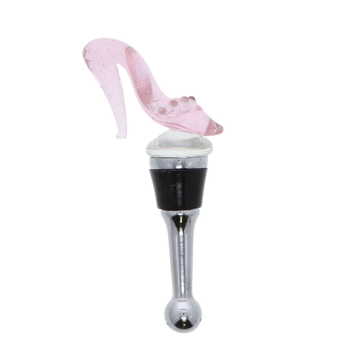 Pink Shoe Glass Wine Stopper
