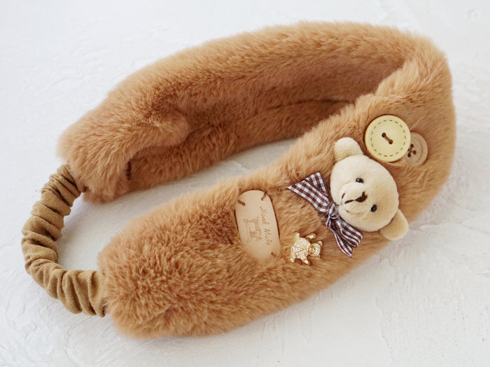 Plush Faux Fur Bear Headband