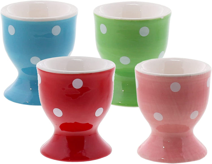 Polka Dot Ceramic Egg Cup - Set of 4